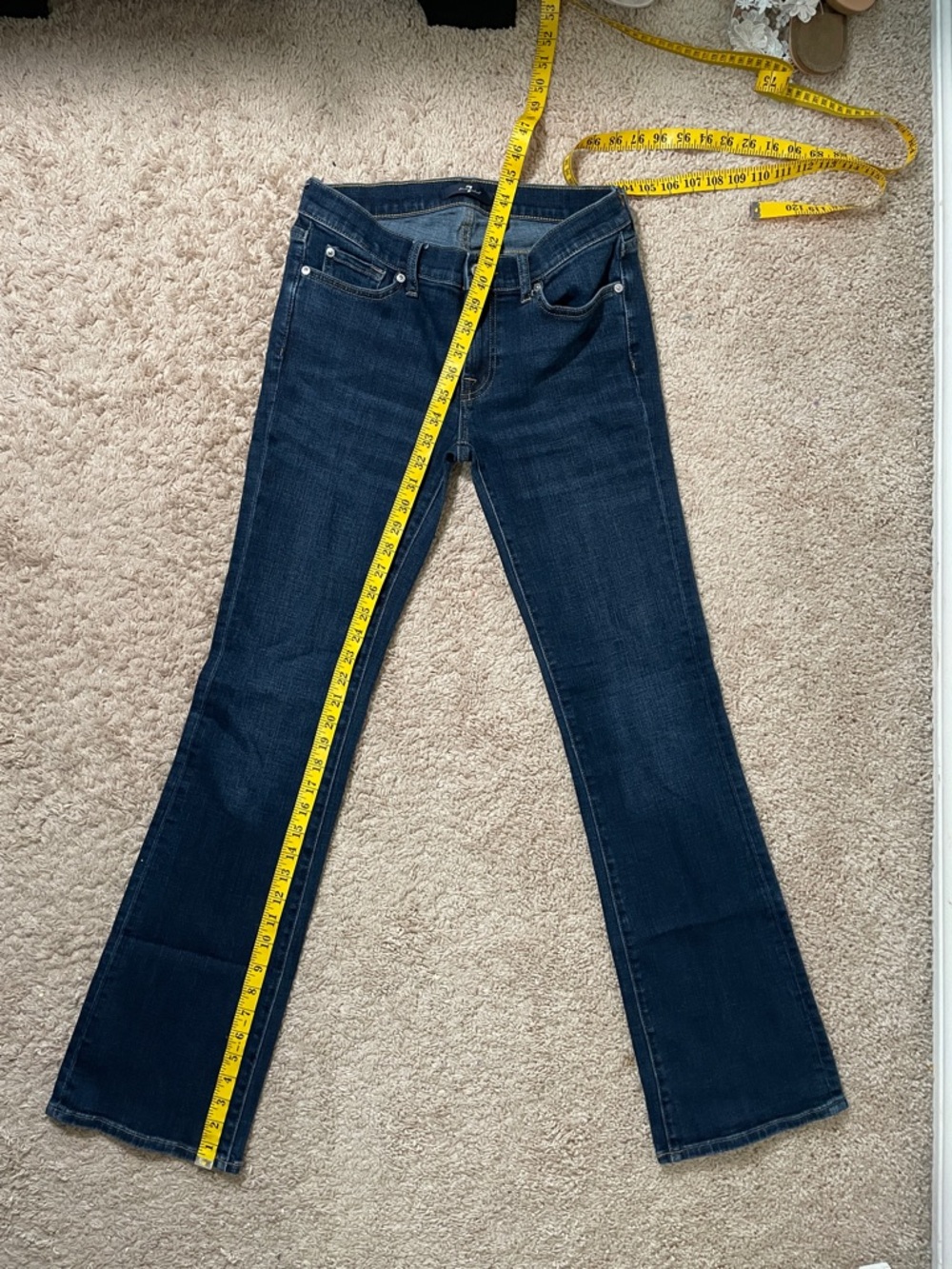 SOLD!    Seven7 Dark Blue Flare Jeans never worn